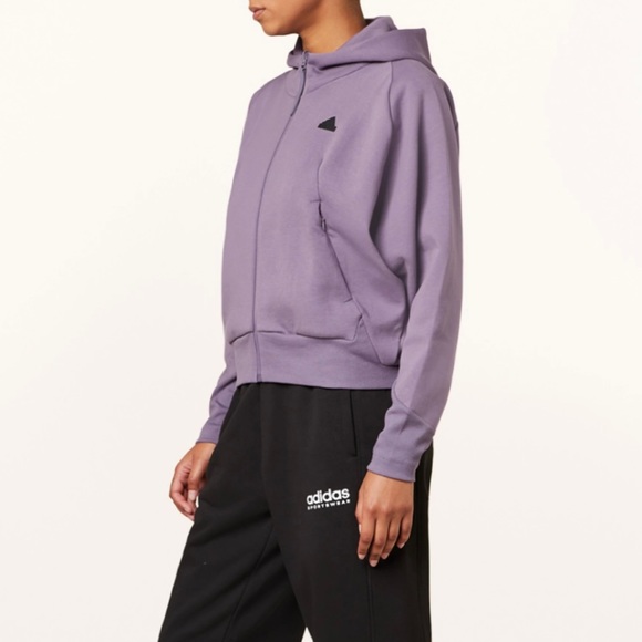 ADIDAS • Shadow Violet F23 ZNE Full-Zip Hooded Jacket - Picture 2 of 16